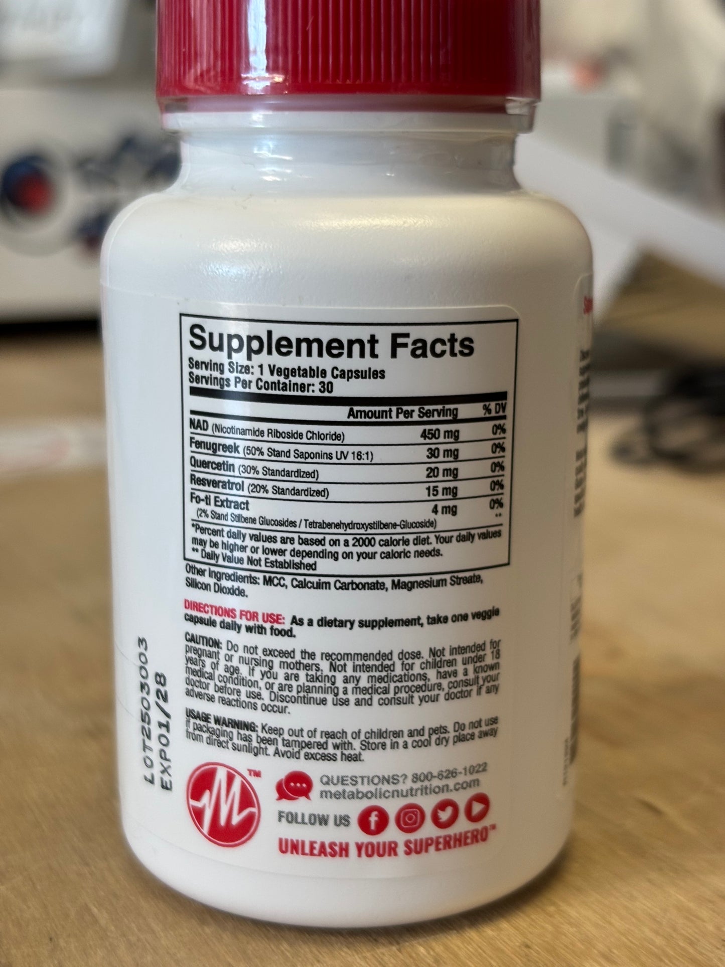 Metabolic Nutrition NAD Max +