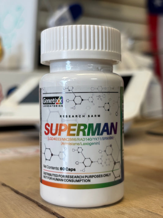 Superman Stack (LGD4033/MK2866/RAD140/YK11/SR9009/Arimistane/Laxogenin)