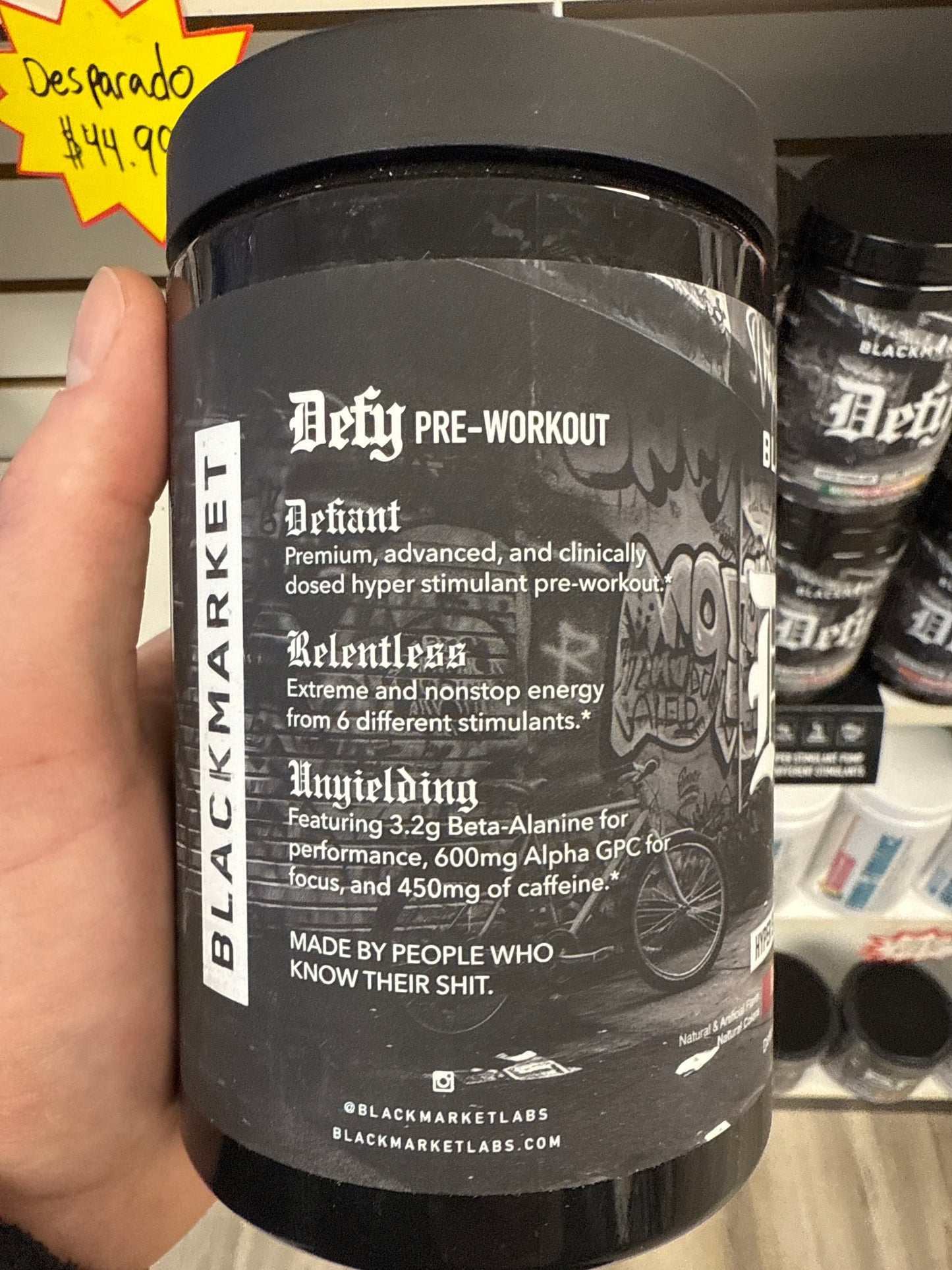 Blackmarket defy pre workout
