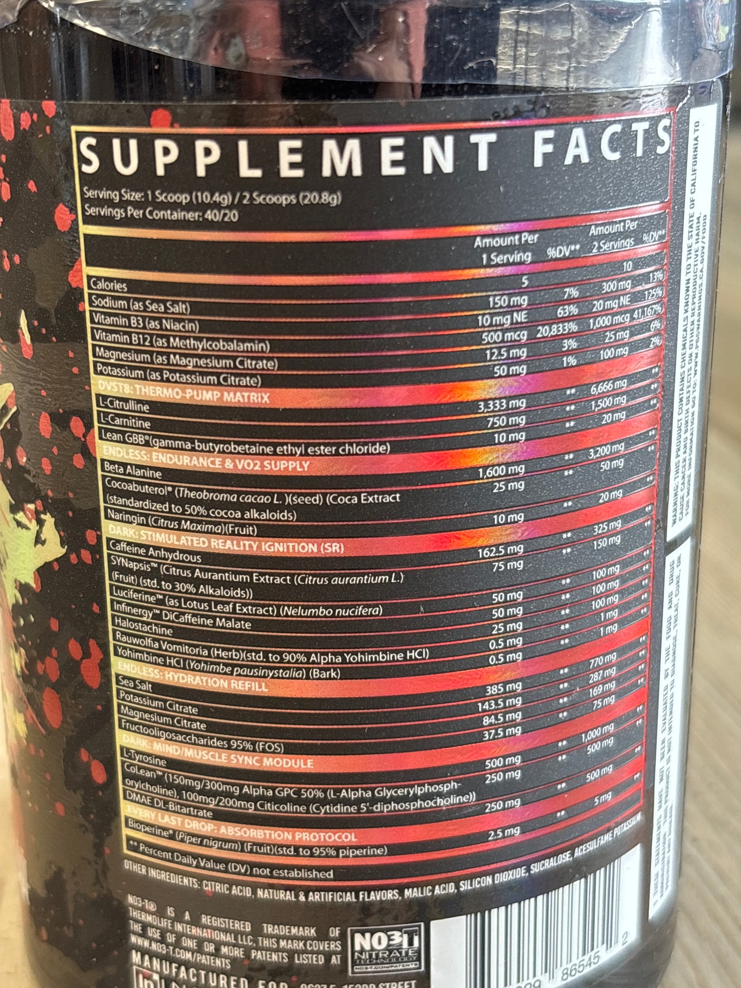 Inspired DVST8: Dark Preworkout