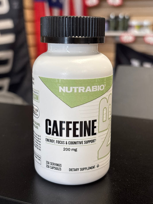 NutraBio Caffeine 250 capsules