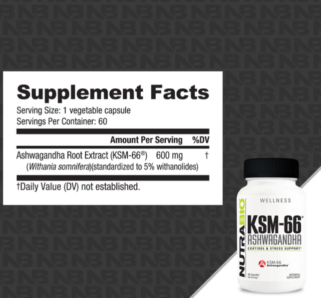 Nutrabio KSM-66 Ashwagandha