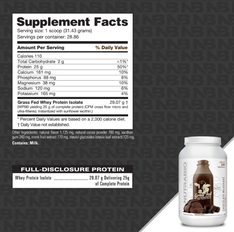 Nutrabio Grass Fed Isolate