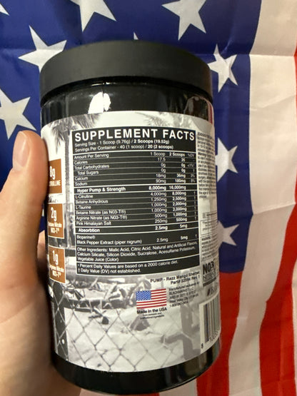 Blackmarket Pump stim free pre workout