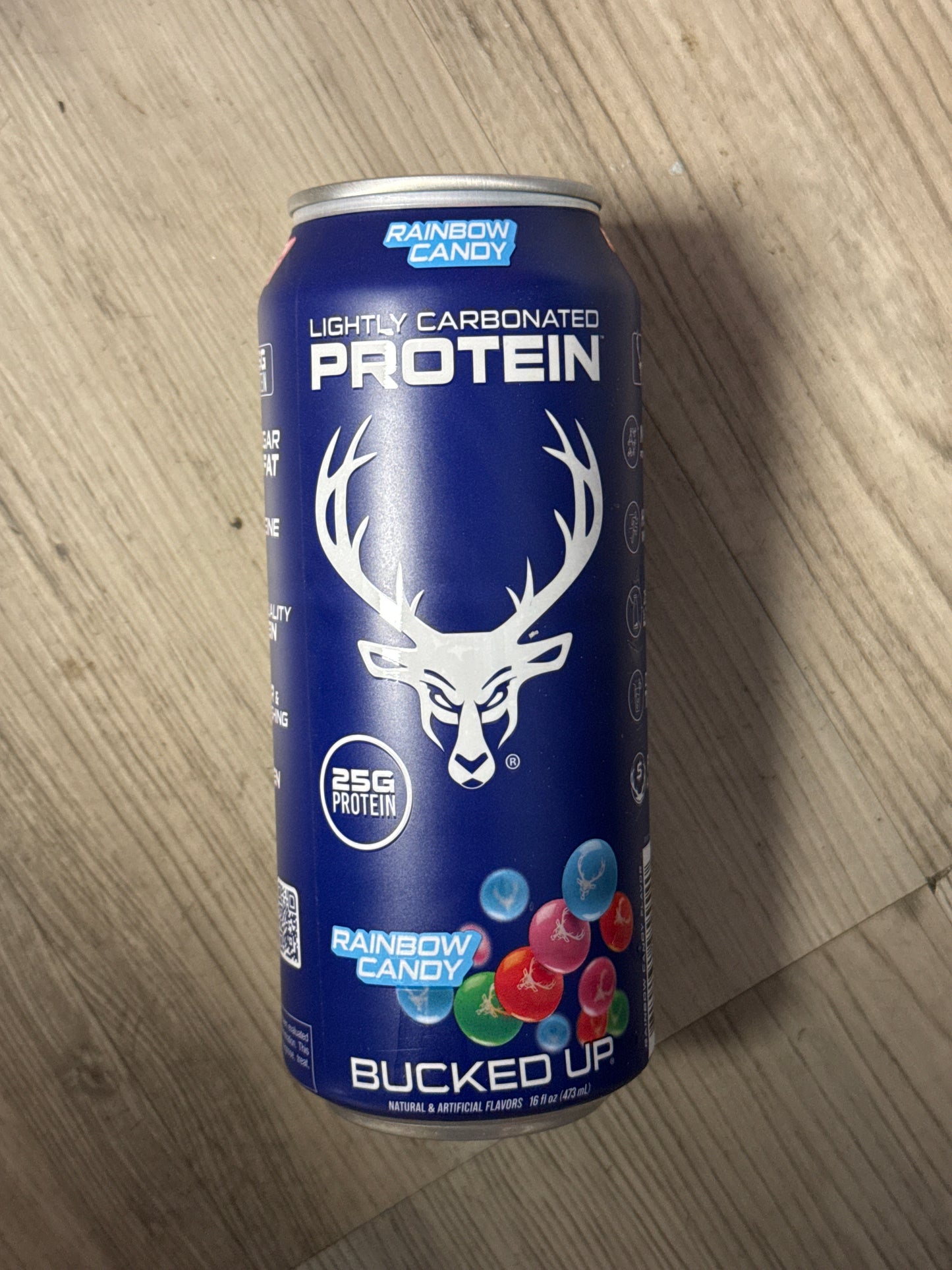 Bucked up lightly carbonated protein RTD