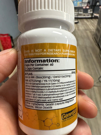 Genetixx labroratories Atlas (ostarine/ cardarine/ mk-677/ yk-11)