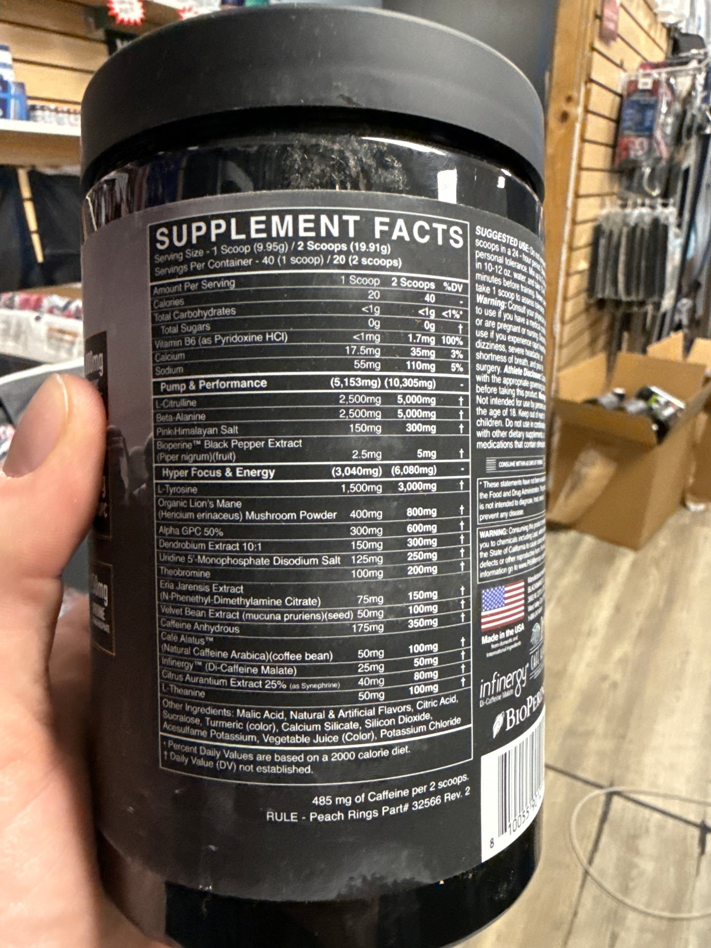 Blackmarket rule pre workout