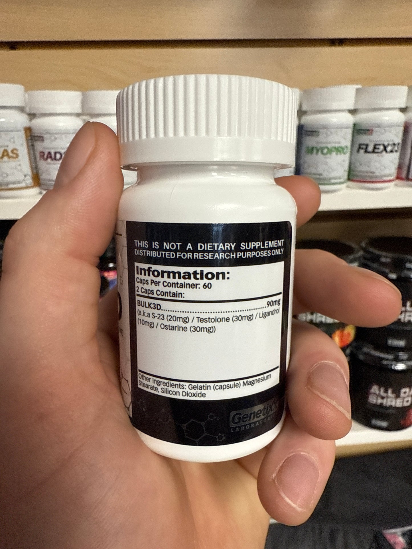 Genetixx labroratories Bulk3d (s-23, testolone, ligandrol, ostarine)