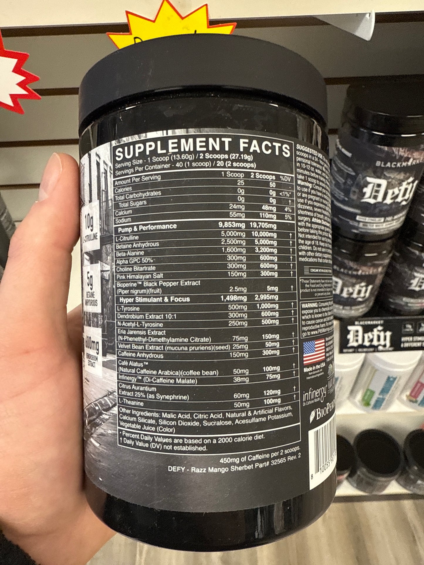 Blackmarket defy pre workout