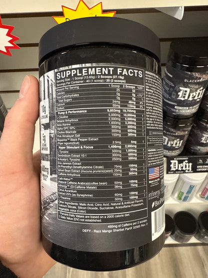 Blackmarket defy pre workout
