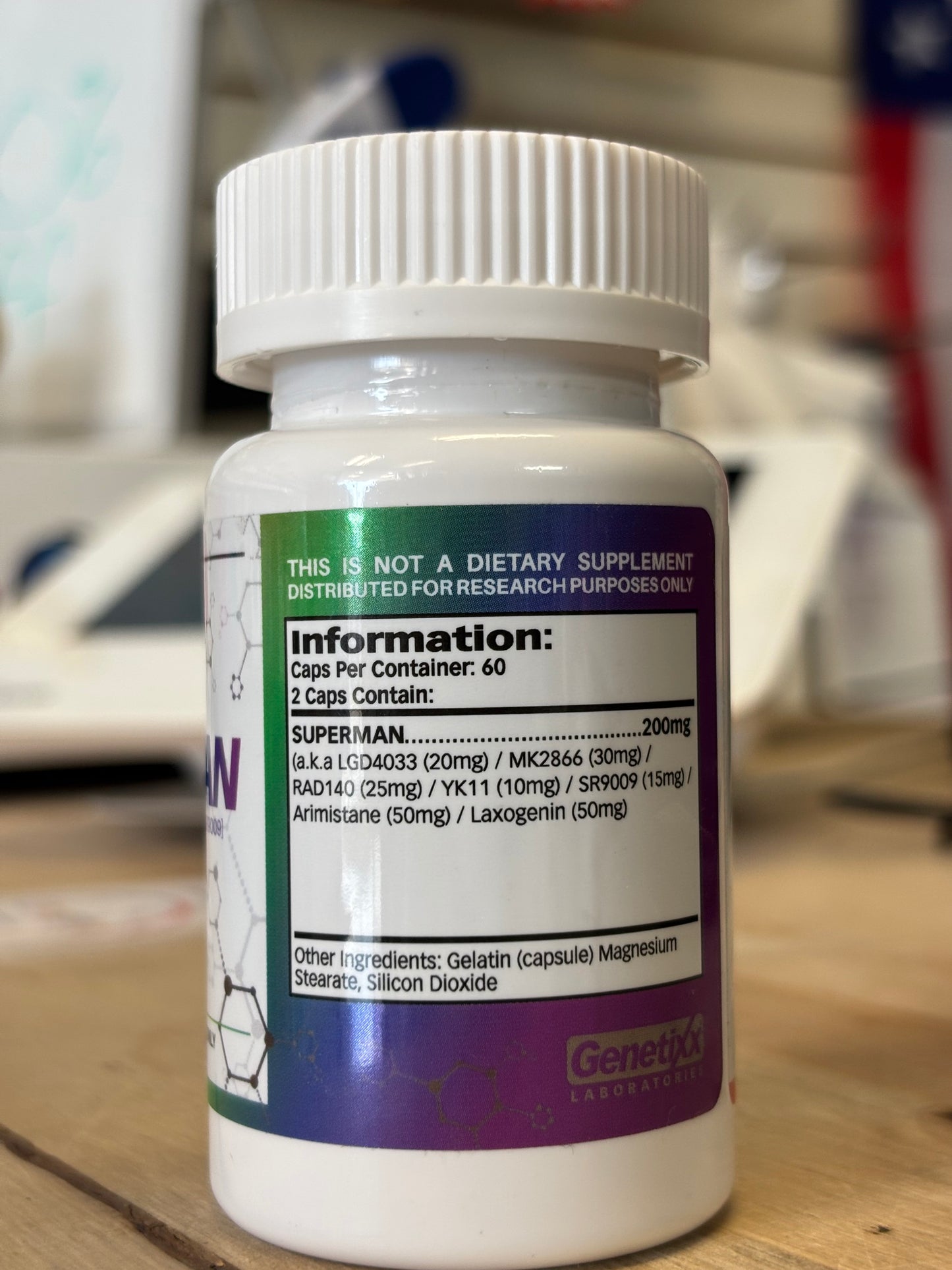 Superman Stack (LGD4033/MK2866/RAD140/YK11/SR9009/Arimistane/Laxogenin)