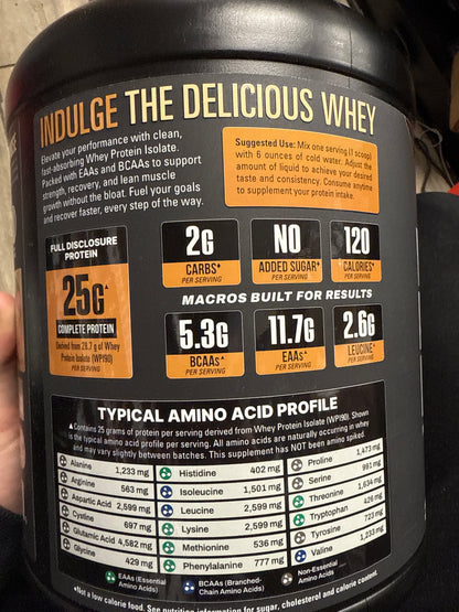 Nutrabio whey protein isolate 5lb