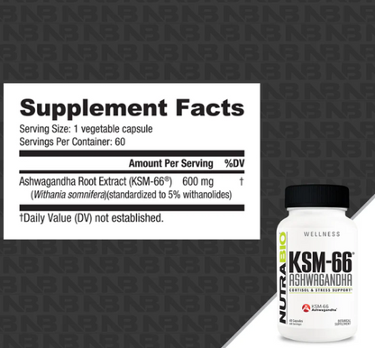 Nutrabio KSM-66 Ashwagandha